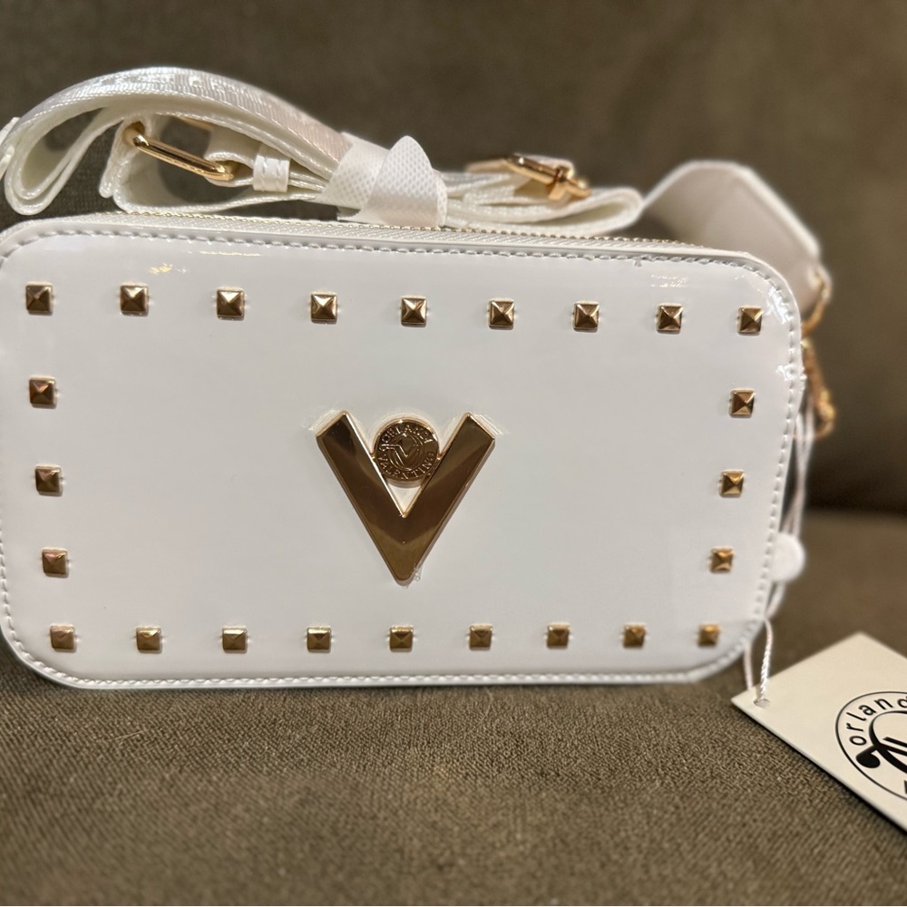 Valentino Orlando Patent Vegan Leather camera style purse. Brand new. Trendy